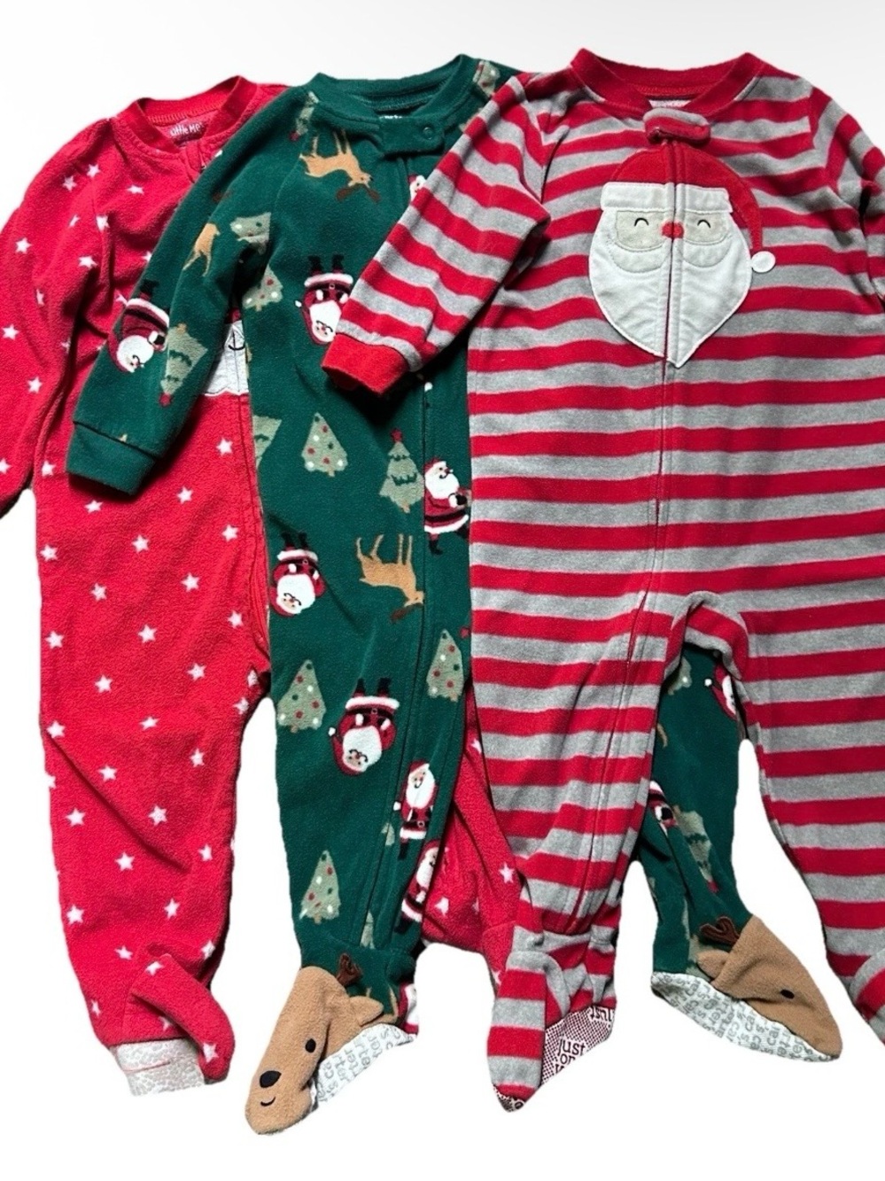 Toddler Christmas Holiday Winter Fleece Pajamas Size 12-18 Months